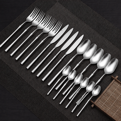 Bestickset i guld/silver – 4/24 delar i rostfritt stål – Lyxig design – Perfekt som present – Kniv, gaffel, sked & tesked