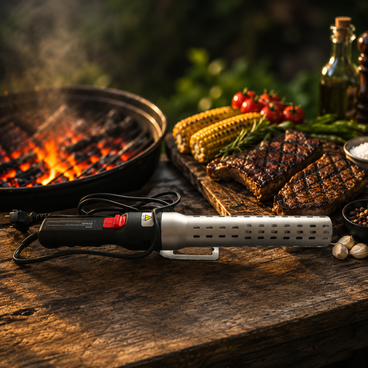Elektrisk Grilltändare 600°C – Snabb & Rökfri Tändning av Grillkol på 60 Sekunder