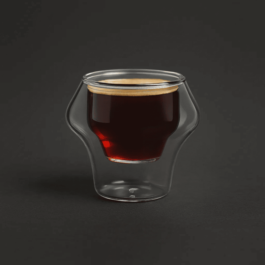 Espressokopp Glas 60 ml – Dubbelväggig Borosilikatglas Kopp för Kaffe & Espresso