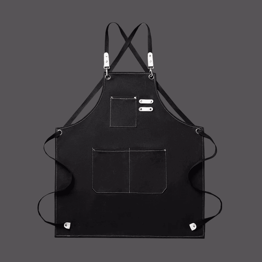 Förkläde i Canvas för Herr & Dam – Vattentätt & Justerbart Köksförkläde med Fickor