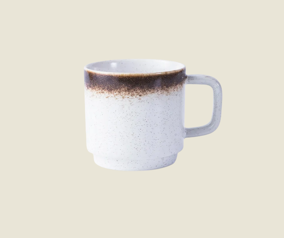 Keramiska Kaffemuggar i Vintage Stil – 300 ml, Tåligt Set i Flera Färger