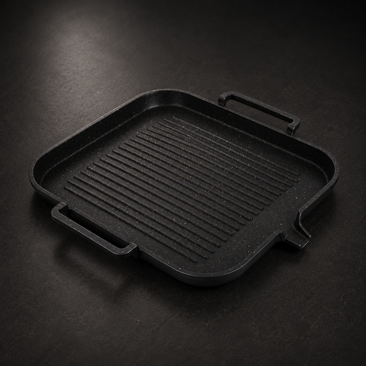 Grillpanna 30 cm – Perfekt för Kött, Fisk Grönsaker, Non-Stick för Induktion & Spis