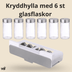 Kryddhylla med 6 st glasburkar