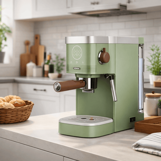 Isolerad Espressomaskin för Hemmabruk – Kaffemaskin i Rostfritt Stål