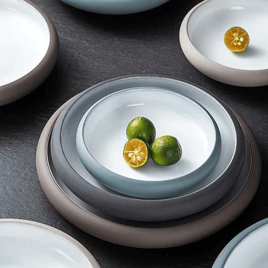 Keramik Tallrik – Matt färgad yta – Ugnsfast & diskmaskinssäker – 15/20/24 cm – Tygform-serien