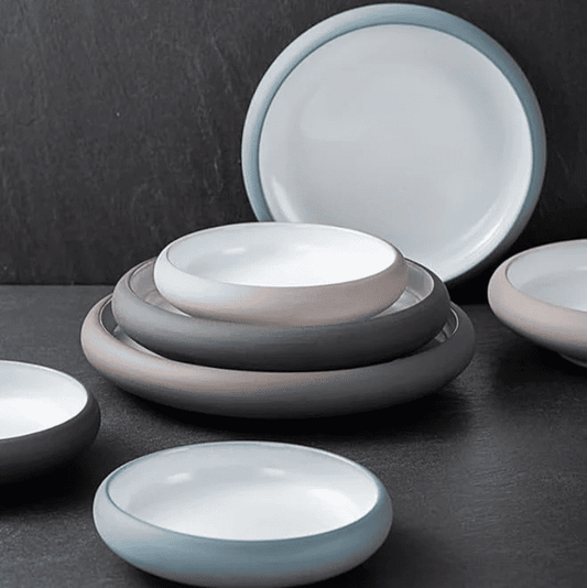 Keramik Tallrik – Matt färgad yta – Ugnsfast & diskmaskinssäker – 15/20/24 cm – Tygform-serien