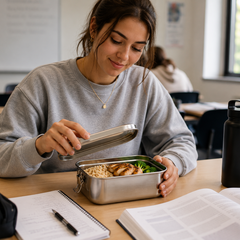 Matlåda i Rostfritt Stål med Lock – Lunchlåda i Rostfritt Stål, Läckagesäker & BPA-fri | 16/18/20/22 cm