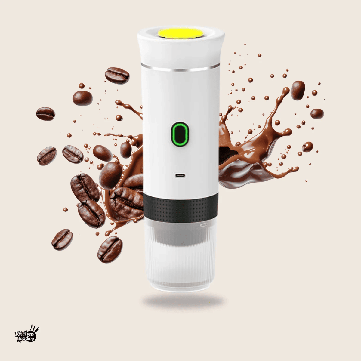 Portabel Espressomaskin – Trådlös Kaffemaskin för Kapslar & Malet Kaffe