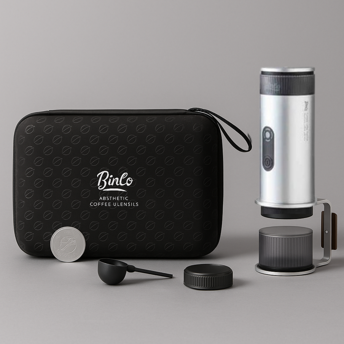 Portabel & Trådlös Espressomaskin – 15 Bar Tryck, Rostfritt Stål, 80 ml Vattentank, Inbyggd Batteri 7500mAh