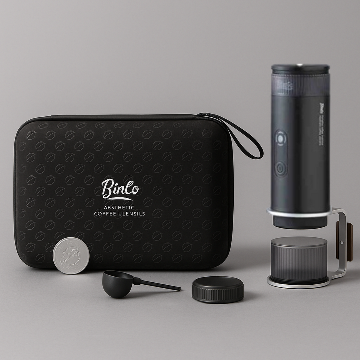 Portabel & Trådlös Espressomaskin – 15 Bar Tryck, Rostfritt Stål, 80 ml Vattentank, Inbyggd Batteri 7500mAh