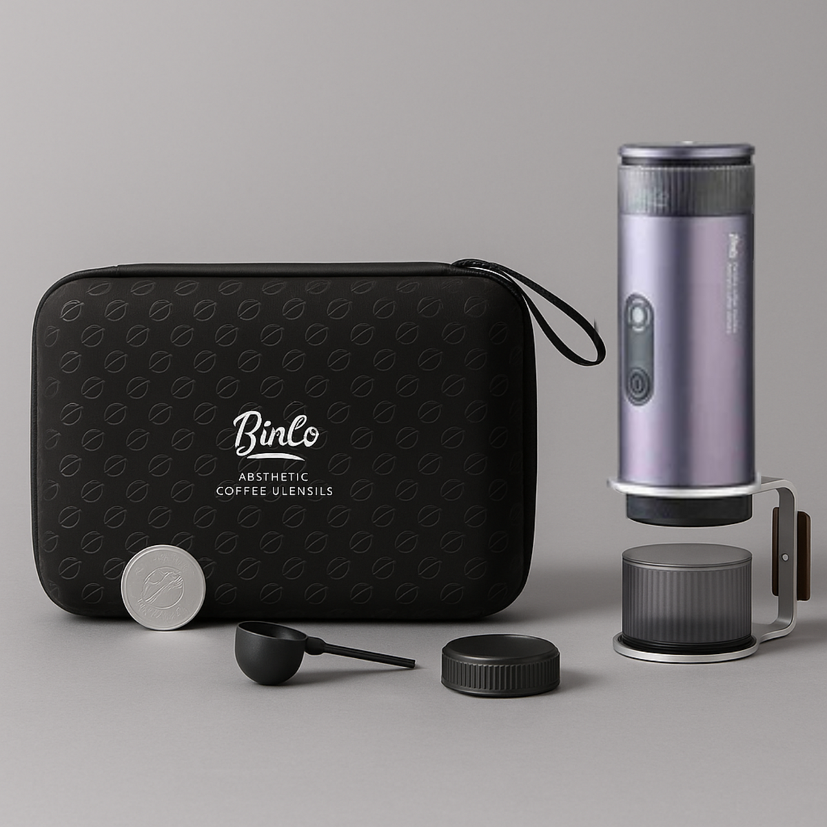 Portabel & Trådlös Espressomaskin – 15 Bar Tryck, Rostfritt Stål, 80 ml Vattentank, Inbyggd Batteri 7500mAh