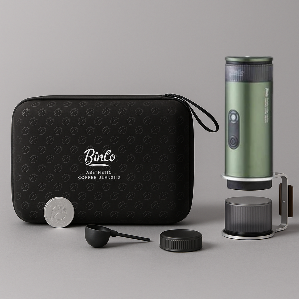 Portabel & Trådlös Espressomaskin – 15 Bar Tryck, Rostfritt Stål, 80 ml Vattentank, Inbyggd Batteri 7500mAh