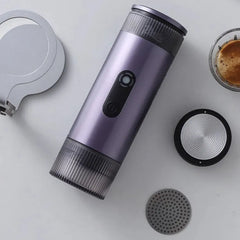Portabel & Trådlös Espressomaskin – 15 Bar Tryck, Rostfritt Stål, 80 ml Vattentank, Inbyggd Batteri 7500mAh