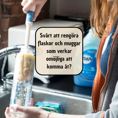 Silikonflaskborste – Hygienisk & Flexibel Rengöringsborste för Flaska, Nappflaska & Termos