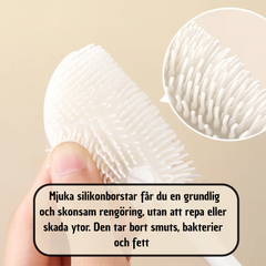 Silikonflaskborste – Hygienisk & Flexibel Rengöringsborste för Flaska, Nappflaska & Termos