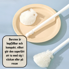 Silikonflaskborste – Hygienisk & Flexibel Rengöringsborste för Flaska, Nappflaska & Termos