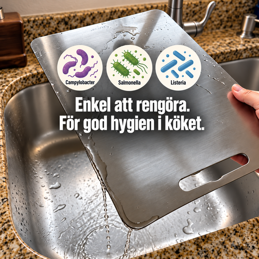 Titan Pro Skärbräda i Rostfritt Stål – Lätt att Rengöra för Matlagning & Bakning | Tre Storlekar