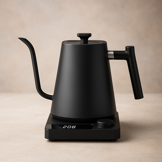 Temperaturstyrd Elektrisk Vattenkokare 1L i Rostfritt Stål – Gooseneck Kettle med Temperaturkontroll