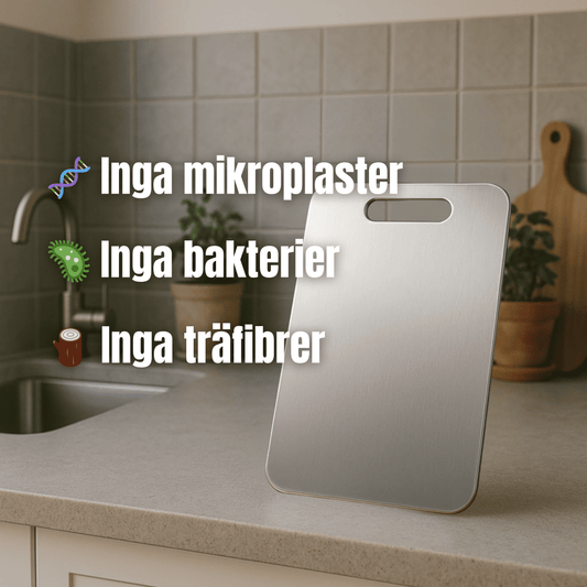 Titan Pro Skärbräda i Rostfritt Stål – Antibakteriell, Halkfri & Knivvänlig (Flera storlekar)