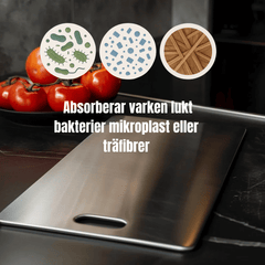 Titan Skärbräda i Rostfritt Stål – Halkfri & Hygienisk Skärbräda för Kök (Flera storlekar)