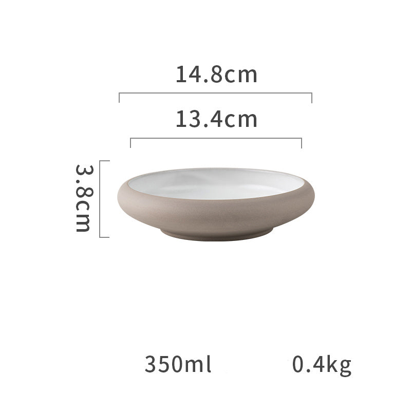 Keramik Tallrik – Matt färgad yta – Ugnsfast & diskmaskinssäker – 15/20/24 cm – Tygform-serien