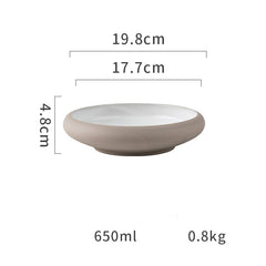 Keramik Tallrik – Matt färgad yta – Ugnsfast & diskmaskinssäker – 15/20/24 cm – Tygform-serien