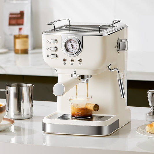 Espressomaskin med Mjölkskummare – 15 Bar Tryck, Automatisk Kaffemaskin för Hemmet