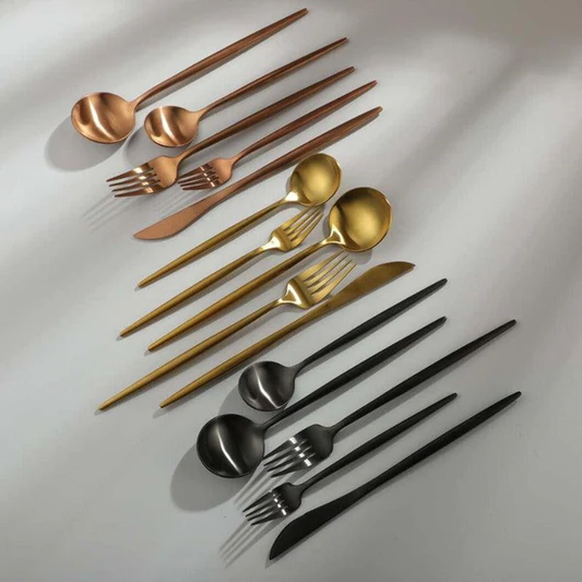 Bestickset i Rostfritt Stål – 24 Delar | Elegant och Tidlös Design